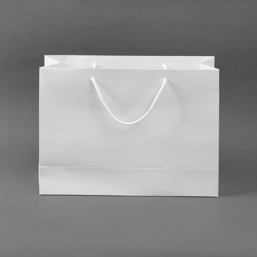 무지 가로형 쇼핑백(화이트)(32x25cm)종이쇼핑백